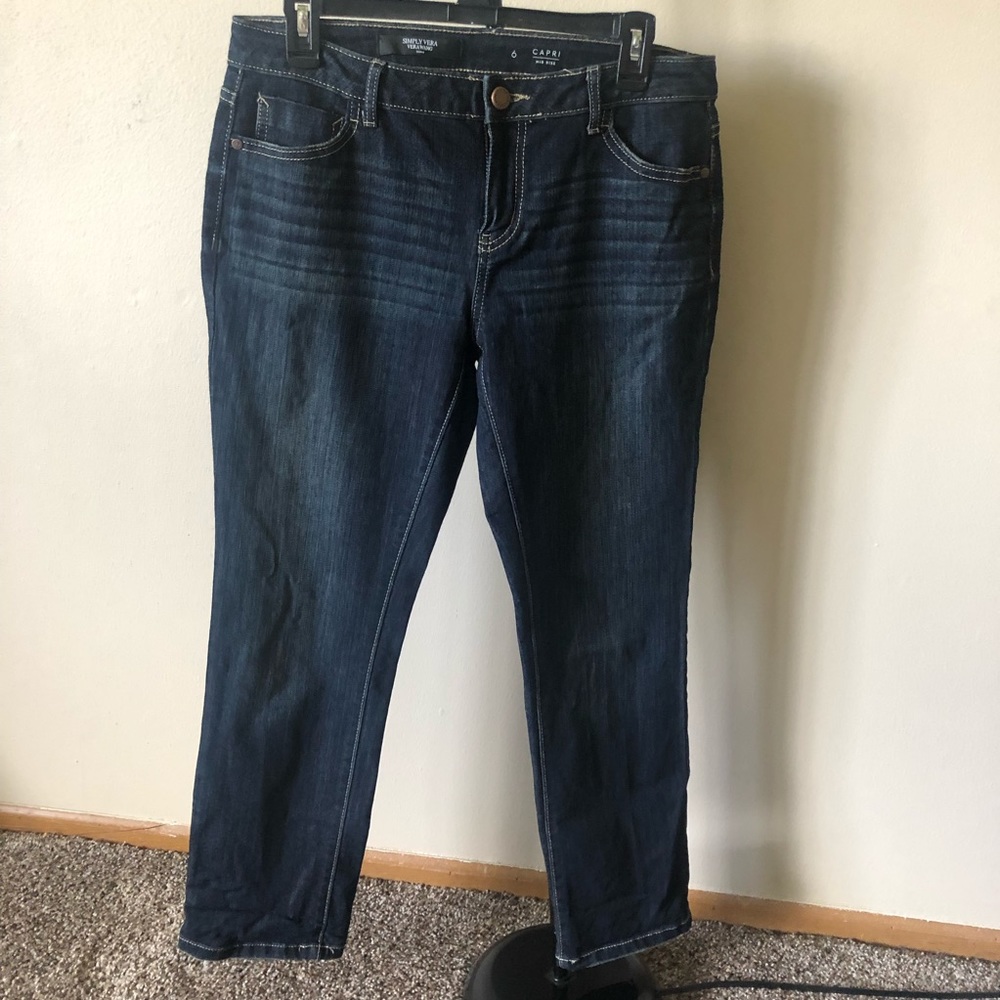 Dark Denim Capris